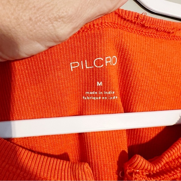 2/25 Anthropologie I Pilcro Bella Henley Top Shirt Boho Puff Medium M blouse - Picture 4 of 7